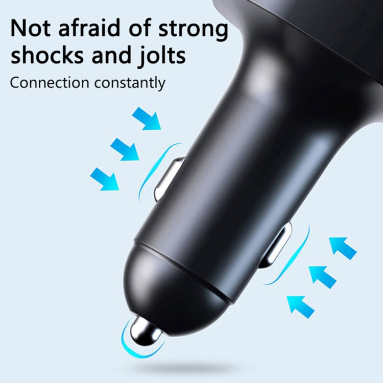 C13 Multifunctional Car Dual USB PD Fast Charger Bluetooth FM Transmitter with Atmosphere Light by buy2fix