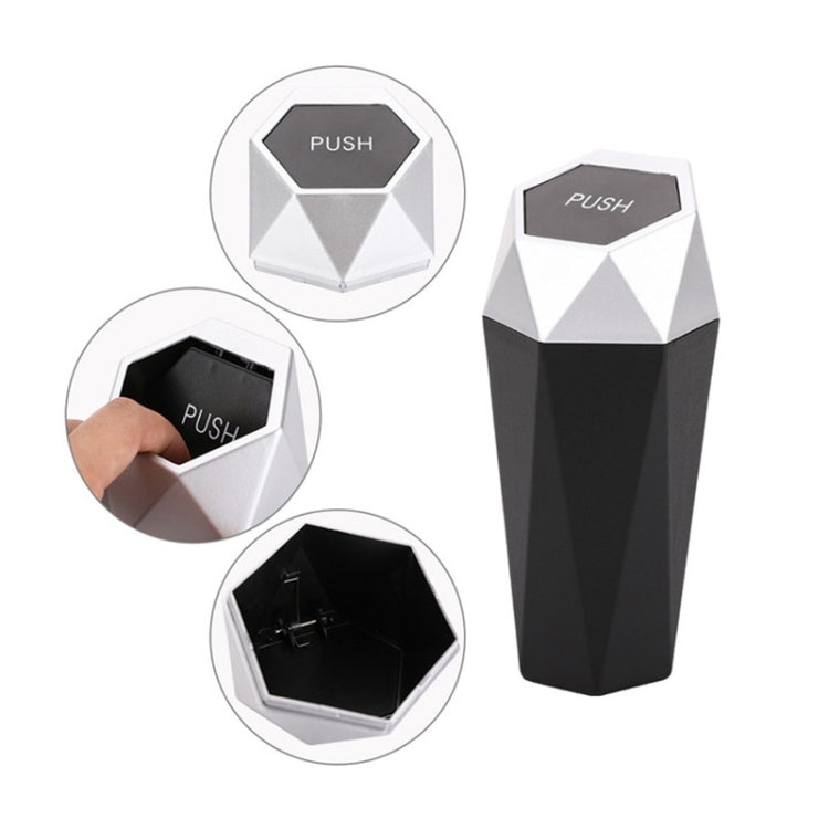 Car Mini Trash Can Desktop Storage Box(Black) by buy2fix