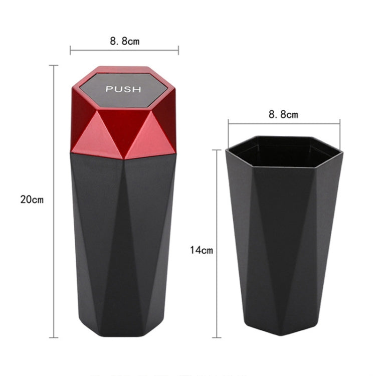 Car Mini Trash Can Desktop Storage Box(Red) by buy2fix