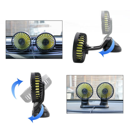 F404 Car Center Console USB Dual-head Electric Cooling Fan with Aromatherapy by buy2fix