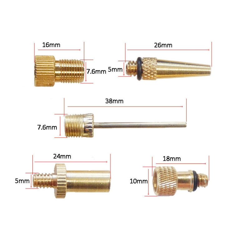 16 in 1 B Inflator Adapter French Mouth / US Mouth / UK Mouth Inflation Needle Adapter by buy2fix