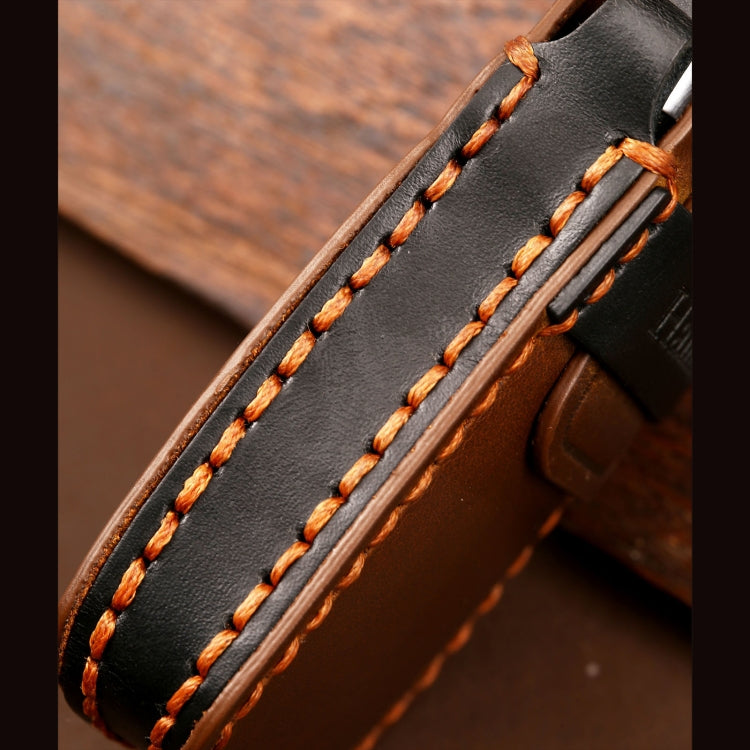 Hallmo Car Cowhide Leather Key Protective Cover Key Case for Audi A6L / A8L / A4 / A7 / A5 A Style(Black) by buy2fix