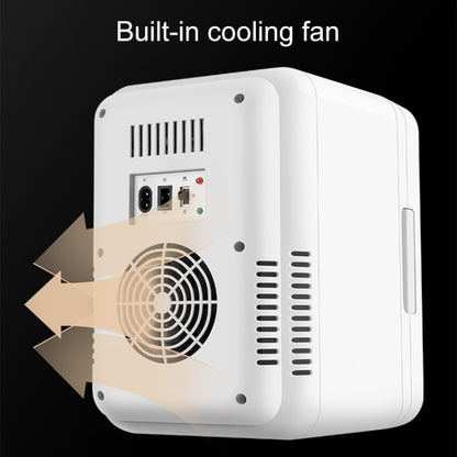 8L 37-48W Tempered Glass Panel Car / Home Mini Refrigerator US Plug(Gold) by buy2fix