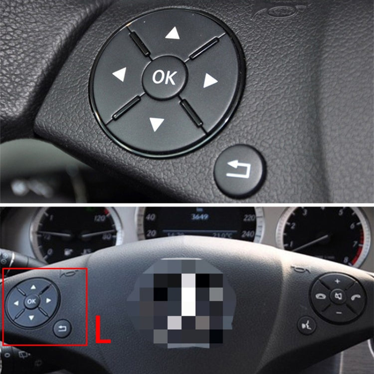 Car Multi-functional Steering Wheel Left Switch Button for Mercedes-Benz W204 / W212 / X204 2008-2015, Left and Right Drive Universal (Grey) by buy2fix