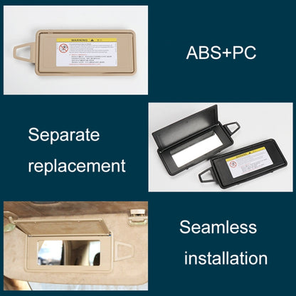 Car Front Row Right Sun Visor Makeup Mirror for Mercedes-Benz S Class W220 1998-2005, Left and Right Drive Universal (Black) by buy2fix