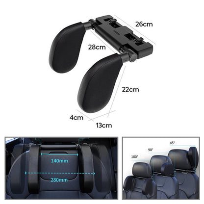 A05 Adjustable Car Auto U-shaped Memory Foam Neck Rest Cushion Seat Pillow with Hook & Mobile Phone Holder (Coffee) by buy2fix