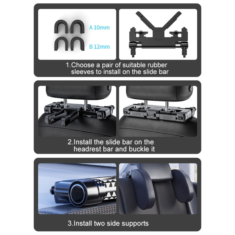 A05 Adjustable Car Auto U-shaped Memory Foam Neck Rest Cushion Seat Pillow with Hook & Mobile Phone Holder (Red) by buy2fix