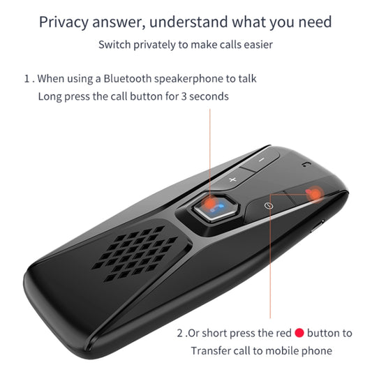 T823 Car Sun Visor Bluetooth Hands-free Call Speaker by buy2fix