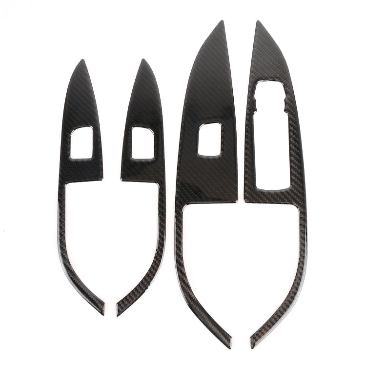 4 in 1 Car Carbon Fiber Window Lift Panel Decorative Sticker for Buick Regal 2017-2021 by buy2fix