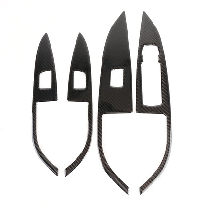 4 in 1 Car Carbon Fiber Window Lift Panel Decorative Sticker for Buick Regal 2017-2021 by buy2fix