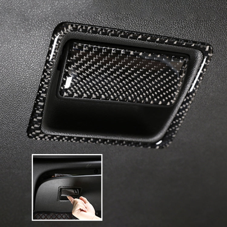 2 in 1 Car Carbon Fiber Front Passenger Seat Storage Box Switch Decorative Sticker for Buick Regal 2017-2021 by buy2fix