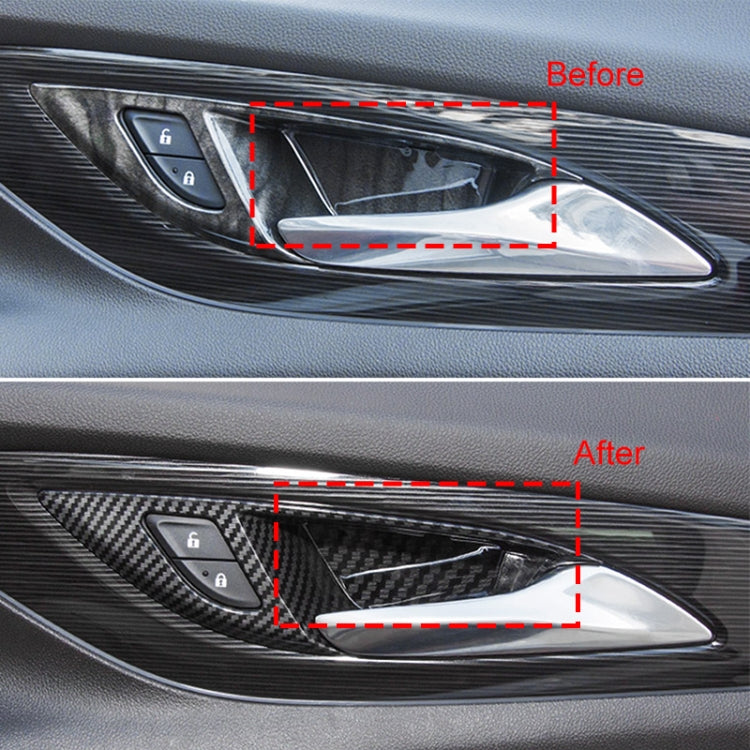 4 in 1 Car Carbon Fiber Inner Door Bowl Decorative Sticker for Buick Regal 2017-2021 by buy2fix
