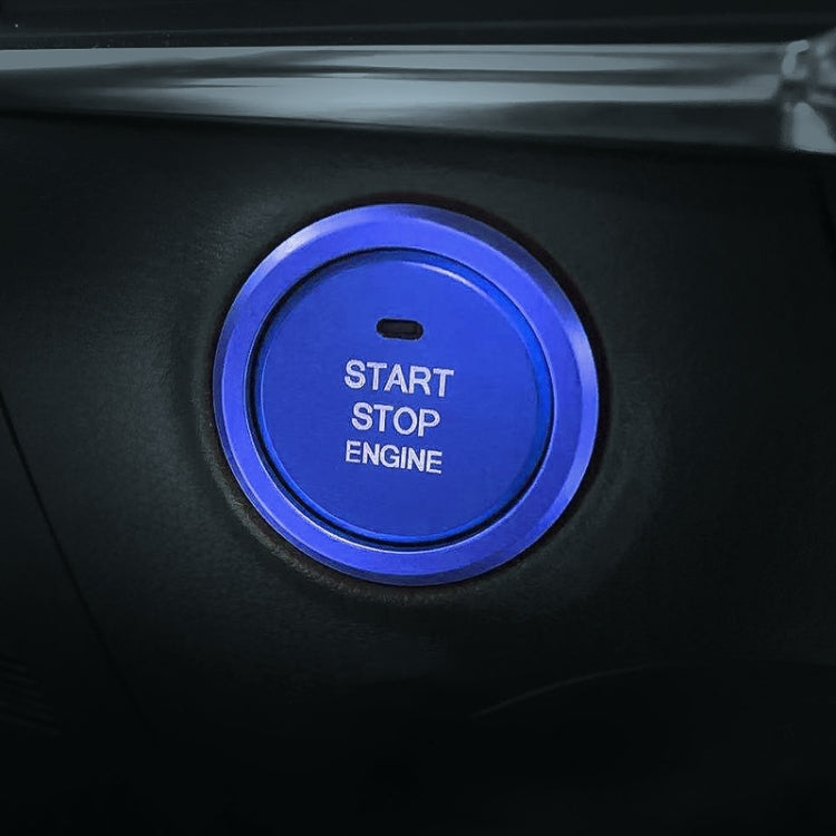 Car Engine Start Key Push Button Outside Ring Trim Sticker Decoration for Mazda Axela CX-30 2020 (Blue) by buy2fix