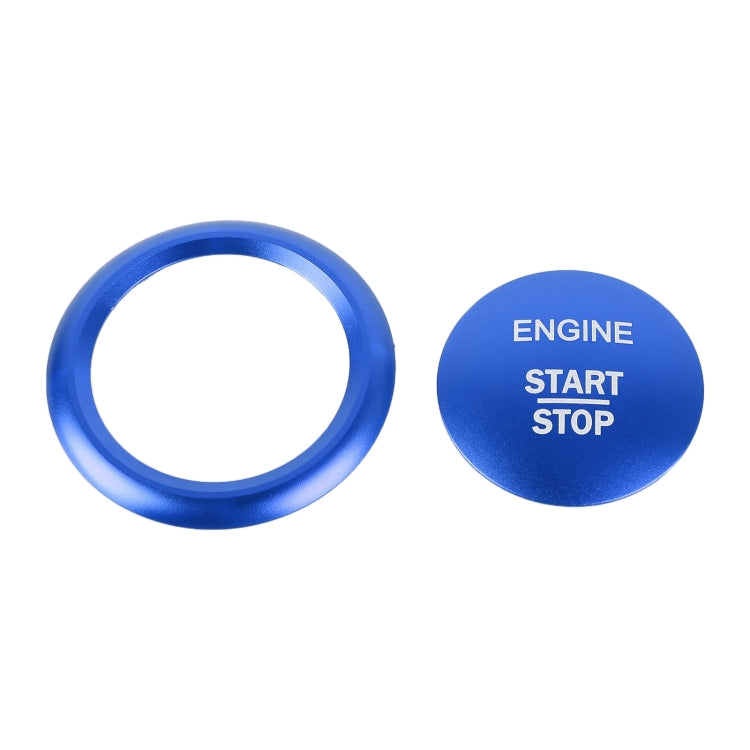 Car Engine Start Key Push Button Ring Trim Sticker Decoration for Mercedes-Benz A-Class 2013-2018 / C-Class 2015-2018 / GLA (Blue) by buy2fix