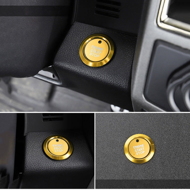 Car Engine Start Key Push Button Ring Trim Sticker Decoration for Ford F150 (Gold) by buy2fix