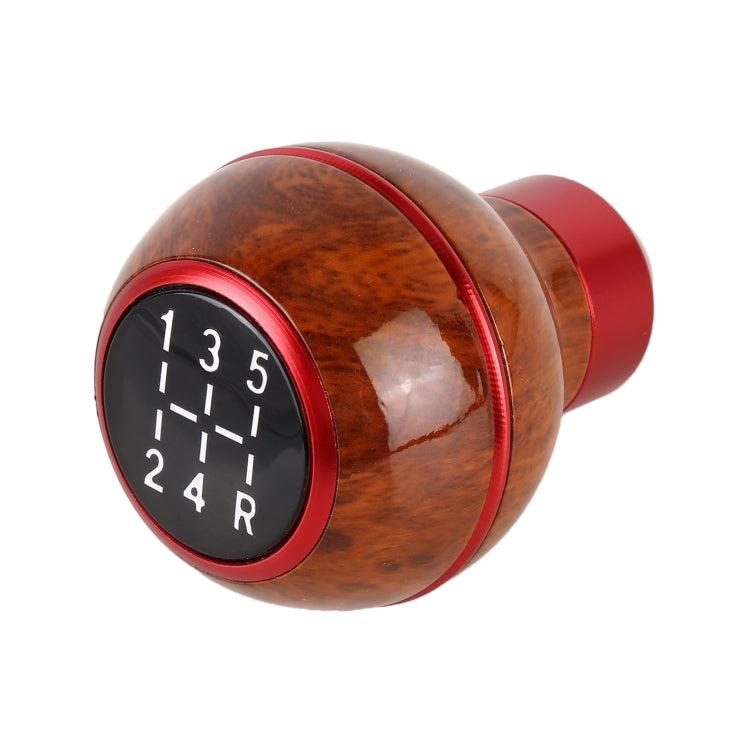 Car Shift Handball Gear Lever Gear 5-stall Wood Texture Shift Knob by buy2fix
