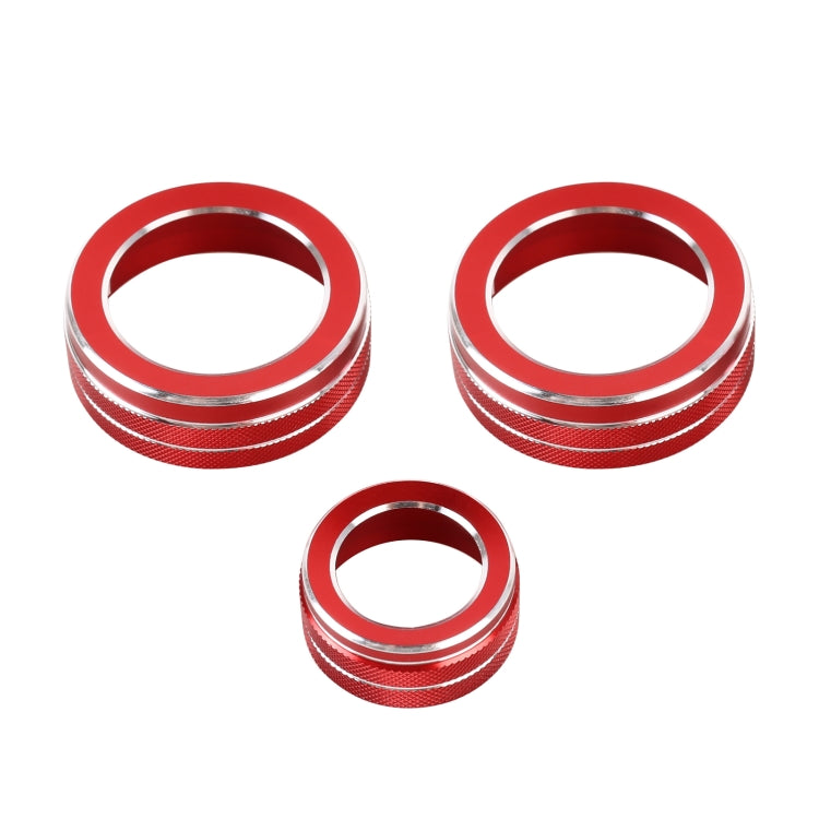 3 PCS Car Metal Air Conditioner Knob Case for Honda CR-V 2017-2021 (Red) by buy2fix