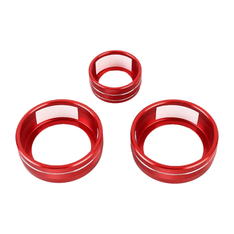 3 PCS Car Metal Air Conditioner Knob Case for Honda CR-V 2017-2021 (Red) by buy2fix