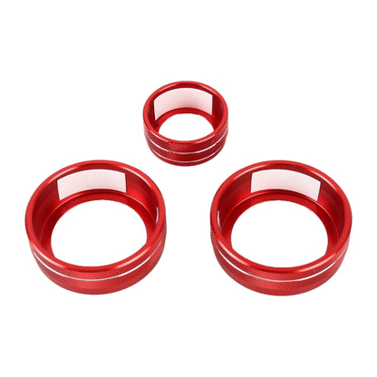 3 PCS Car Metal Air Conditioner Knob Case for Honda CR-V 2017-2021 (Red) by buy2fix