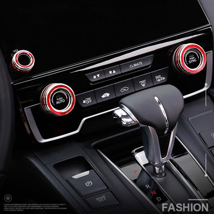 3 PCS Car Metal Air Conditioner Knob Case for Honda CR-V 2017-2021 (Red) by buy2fix