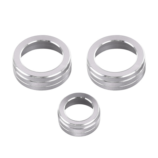 3 PCS Car Metal Air Conditioner Knob Case for Honda CR-V 2017-2021 (Silver) by buy2fix