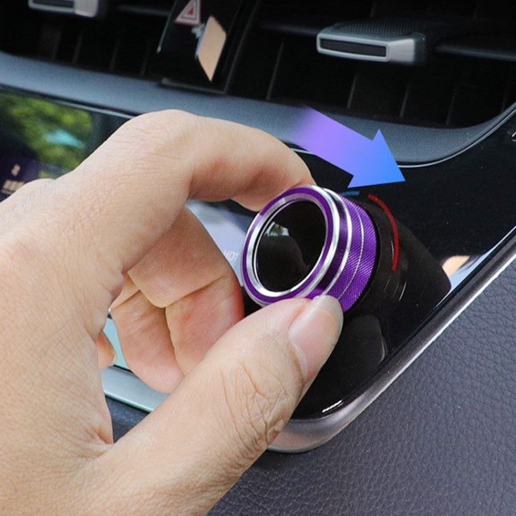 2 PCS Car Metal Air Conditioner Knob Case for Toyota Corolla / Levin / Allion / Yaris 2019-2021 (Purple) - In Car by buy2fix | Online Shopping UK | buy2fix