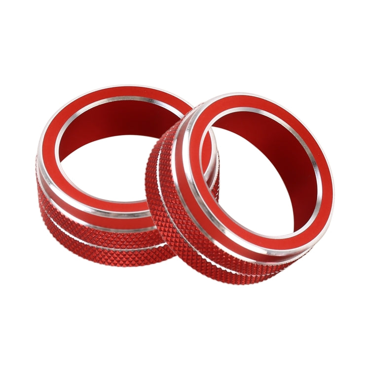 2 PCS Car Metal Air Conditioner Knob Case for Toyota Corolla / Levin / Allion / Yaris 2019-2021 (Red) by buy2fix