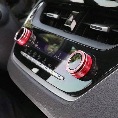 2 PCS Car Metal Air Conditioner Knob Case for Toyota Corolla / Levin / Allion / Yaris 2019-2021 (Red) by buy2fix