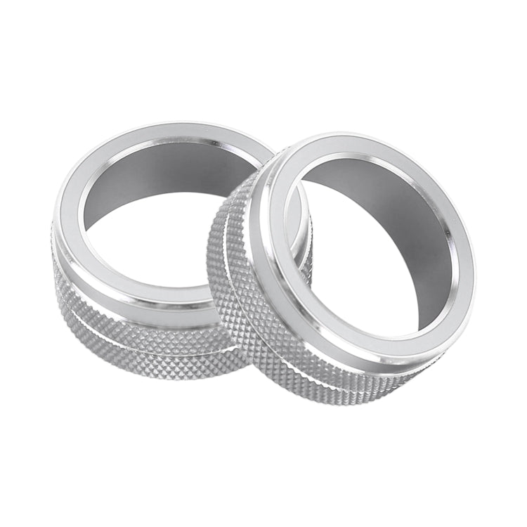 2 PCS Car Metal Air Conditioner Knob Case for Toyota Corolla / Levin / Allion / Yaris 2019-2021 (Silver) by buy2fix