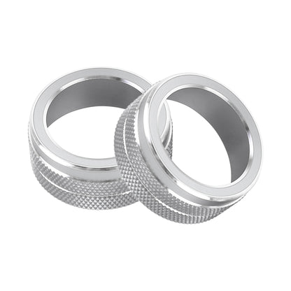 2 PCS Car Metal Air Conditioner Knob Case for Toyota Corolla / Levin / Allion / Yaris 2019-2021 (Silver) by buy2fix