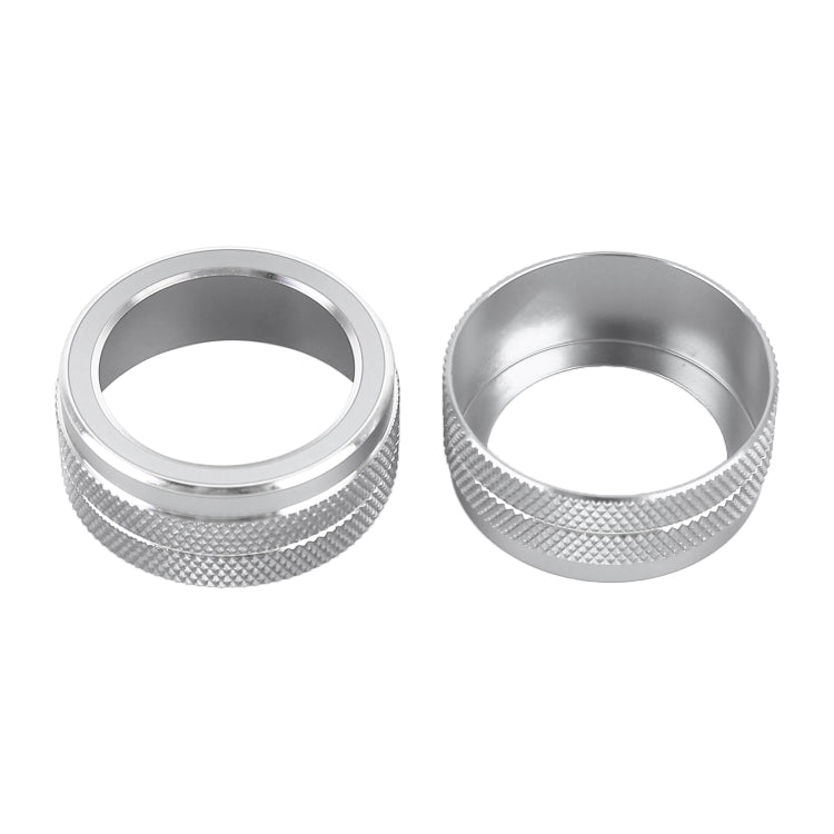 2 PCS Car Metal Air Conditioner Knob Case for Toyota Corolla / Levin / Allion / Yaris 2019-2021 (Silver) by buy2fix
