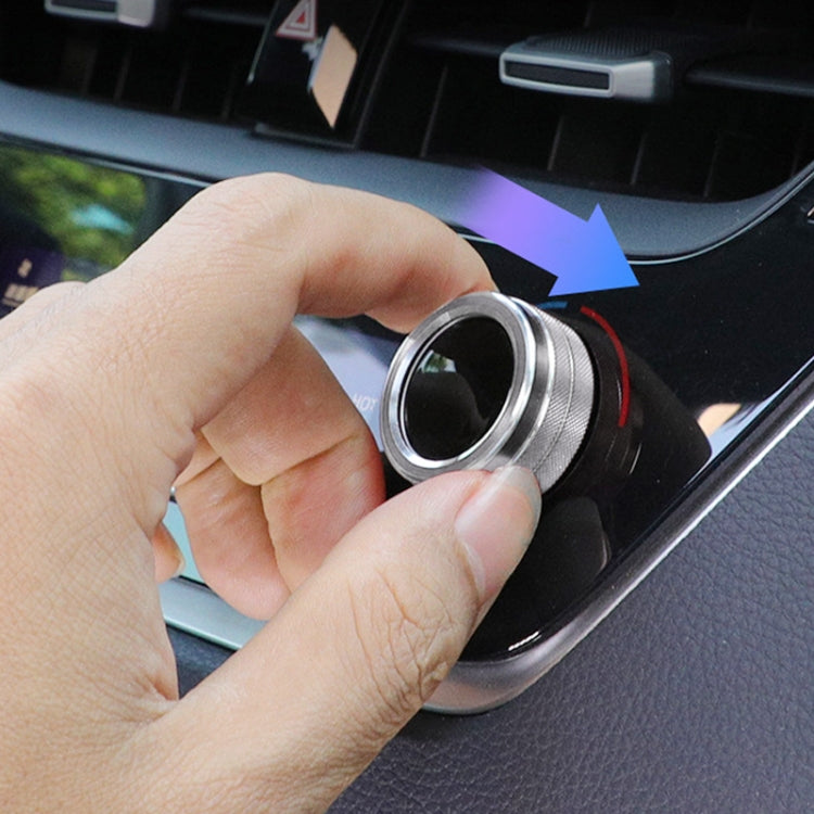 2 PCS Car Metal Air Conditioner Knob Case for Toyota Corolla / Levin / Allion / Yaris 2019-2021 (Silver) by buy2fix