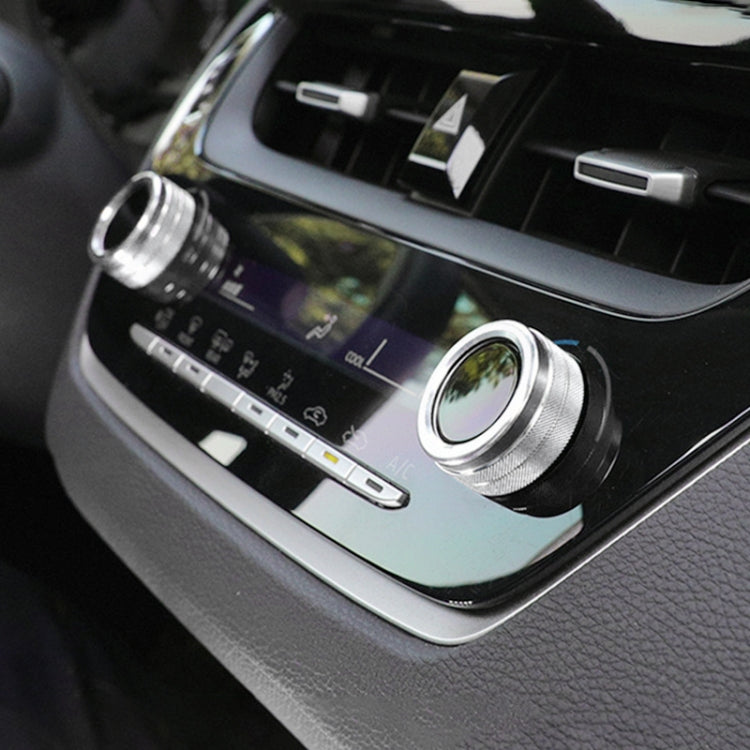 2 PCS Car Metal Air Conditioner Knob Case for Toyota Corolla / Levin / Allion / Yaris 2019-2021 (Silver) by buy2fix