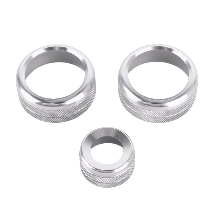 3 PCS Car Metal Air Conditioner Knob Case for BMW X1 / X2 / GT (Silver) by buy2fix
