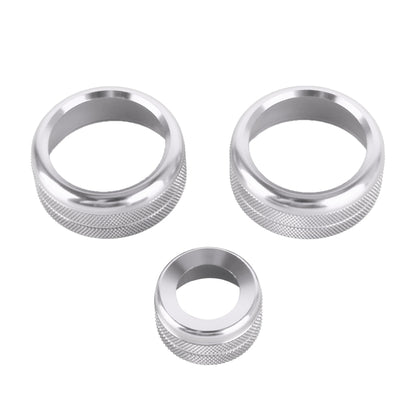 3 PCS Car Metal Air Conditioner Knob Case for BMW X1 / X2 / GT (Silver) by buy2fix