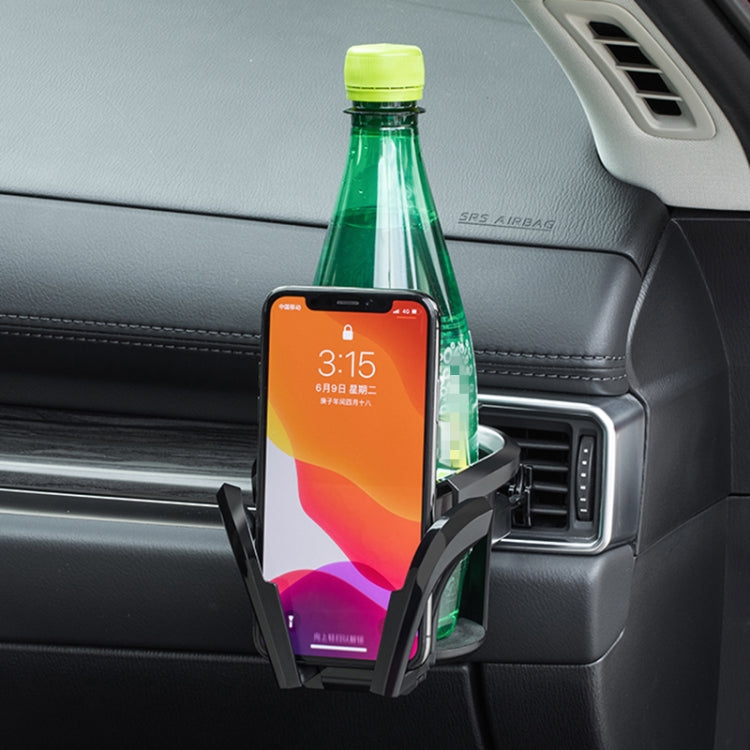 Car Air Outlet Water Cup Holder (Silver) by buy2fix