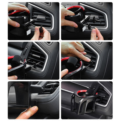 Car Air Outlet Water Cup Holder (Silver) by buy2fix