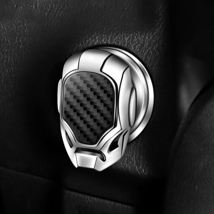 Car Engine Start Key Push Button Protective Cover (Silver) by buy2fix