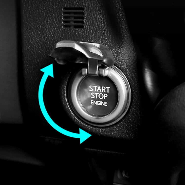 Car Engine Start Key Push Button Protective Cover (Gun Metal) by buy2fix