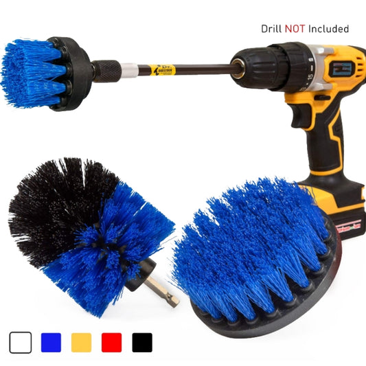 4 in 1 Floor Wall Window Glass Cleaning Descaling Electric Drill Brush Head Set, Random Color Delivery by buy2fix