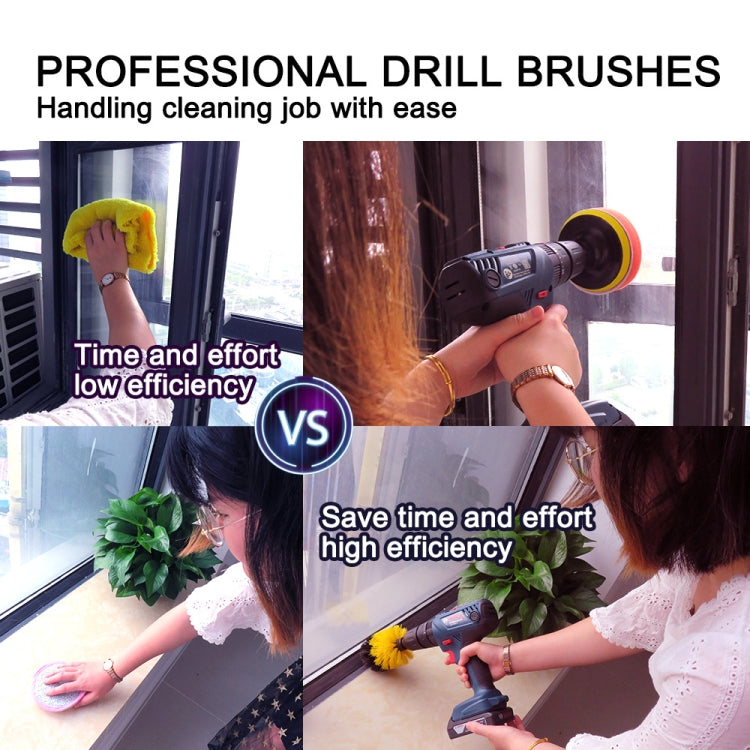 4 in 1 Floor Wall Window Glass Cleaning Descaling Electric Drill Brush Head Set, Random Color Delivery - Home & Garden by buy2fix | Online Shopping UK | buy2fix