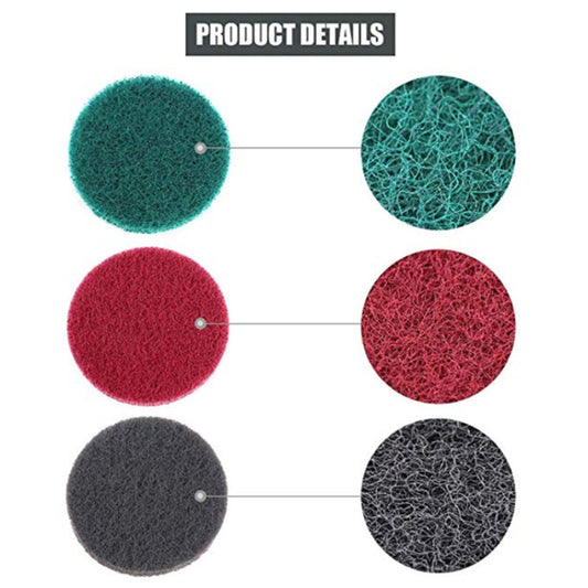 13 in 1 4 inch Sponge Scouring Pad Floor Wall Window Glass Cleaning Descaling Electric Drill Brush Head Set by buy2fix