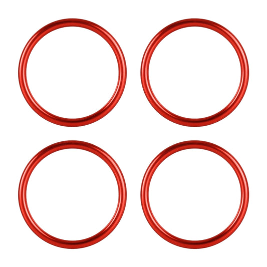 4 PCS / Set Air Conditioning Vent Metal Decorative Ring for Audi A1(Red) - In Car by buy2fix | Online Shopping UK | buy2fix