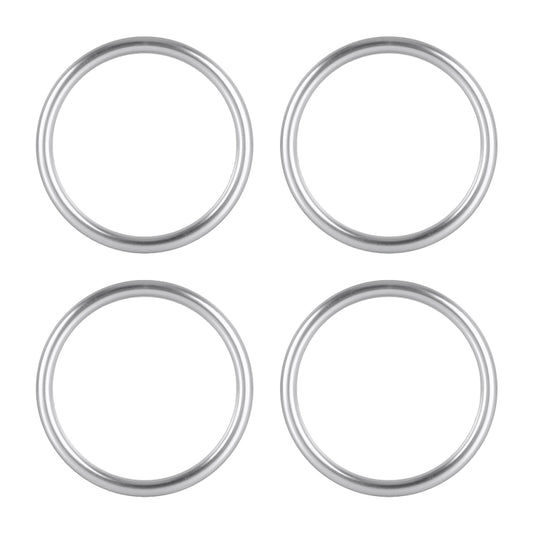 4 PCS / Set Air Conditioning Vent Metal Decorative Ring for Audi A1(Silver) by buy2fix