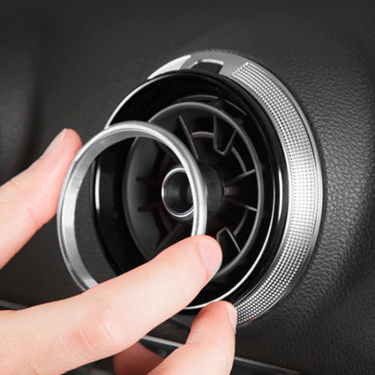 4 PCS / Set Air Conditioning Vent Metal Decorative Ring for Audi A1(Silver) by buy2fix