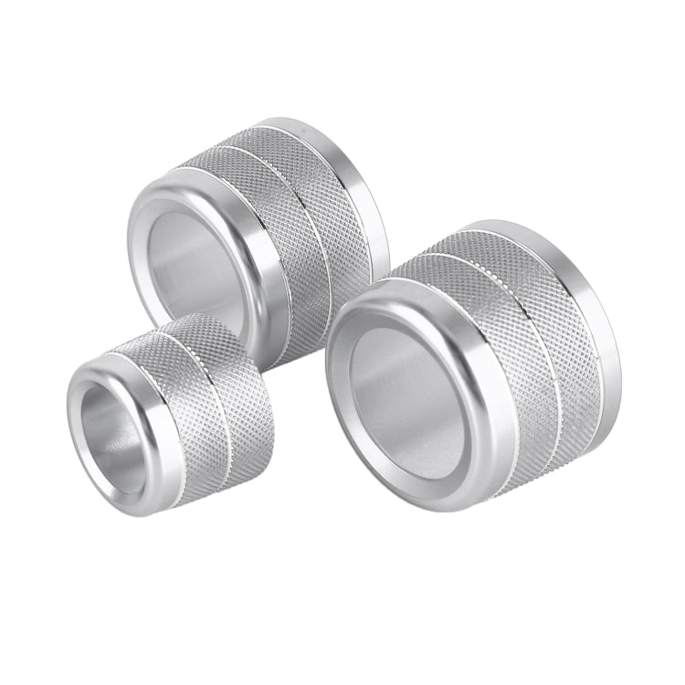 3 PCS / Set Air Conditioning Knob Metal Decorative Ring for BMW X3 / X4 / 5 Series / 7 Series / 6 Series GT (Silver) by buy2fix