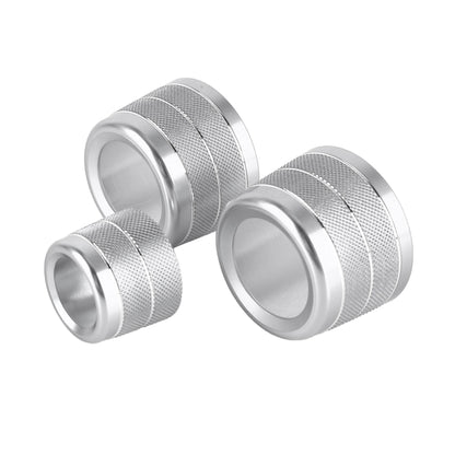 3 PCS / Set Air Conditioning Knob Metal Decorative Ring for BMW X3 / X4 / 5 Series / 7 Series / 6 Series GT (Silver) by buy2fix