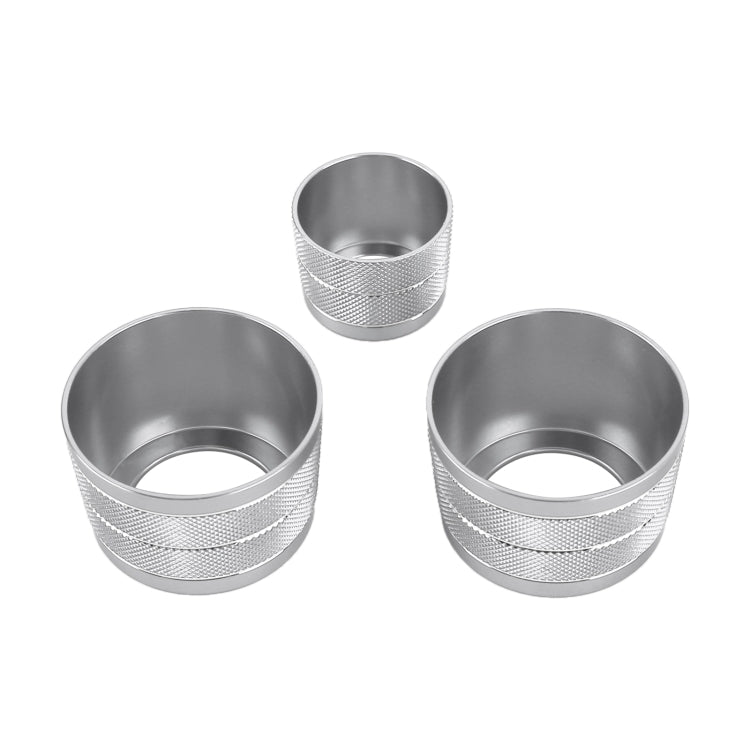 3 PCS / Set Air Conditioning Knob Metal Decorative Ring for BMW X3 / X4 / 5 Series / 7 Series / 6 Series GT (Silver) by buy2fix