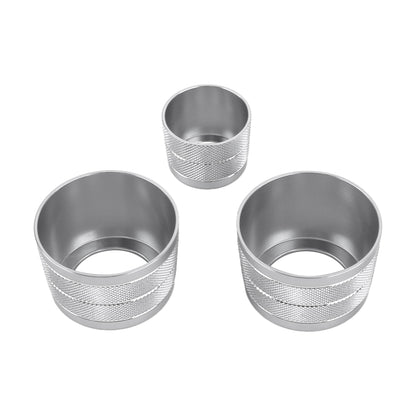 3 PCS / Set Air Conditioning Knob Metal Decorative Ring for BMW X3 / X4 / 5 Series / 7 Series / 6 Series GT (Silver) by buy2fix