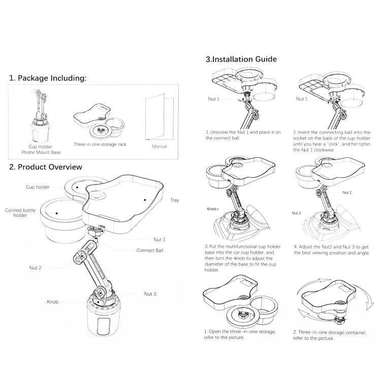 Car Multi-function Water Cup Holder Ordinary Sundries Box by buy2fix